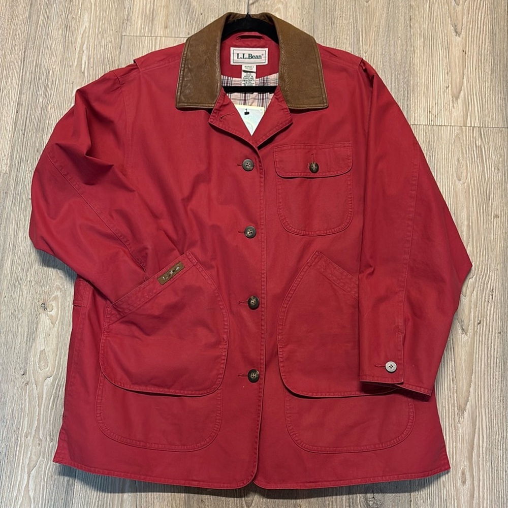 LL Bean Red Chore Jacket